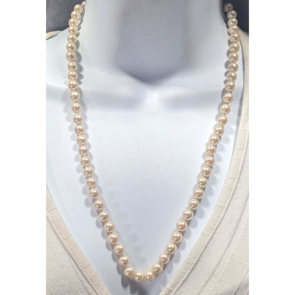 Vintage Glam Glass Pearl Beaded Necklace - Picture 2 of 4